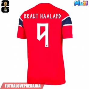 Lacne Muži Futbalové dres Nórsko Erling Haaland #9 MS 2026 Krátky Rukáv - Domáci